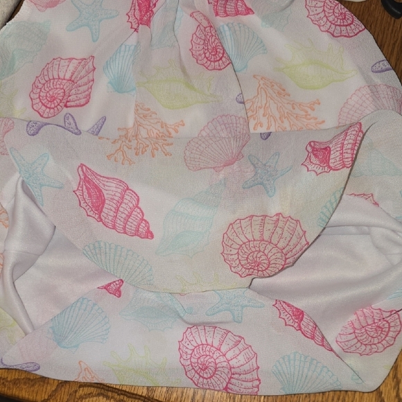 Pink and Multicolor Seashell Print Baby One Piece Summer Romper Size 18 Mo LOT D - Picture 6 of 6